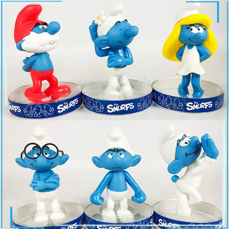 

Brand New Genuine Anime Figures The Smurfs Blue Fairy Different Styles of Cute Cartoon Anime Characters Ornament Kids Brinquedos