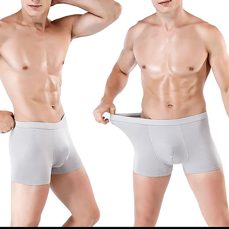 Men's Solid Underwear Modal Boxers Oversized Mens Loose Panties 9XL Plus Size Boxer for Men Large Size Underpants Shorts 4PCS