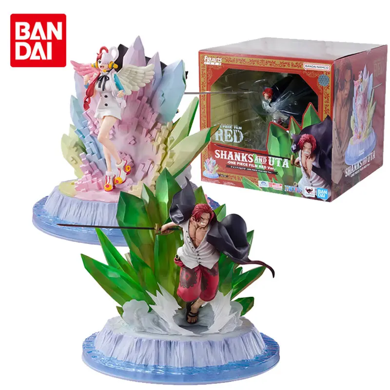 

24 см Bandai Оригинальная фигурка Zero ONE PIECE FILM RED Ver. Аниме экшн-фигурки SHANKS AND UTA, коллекционные игрушки, подарки для детей