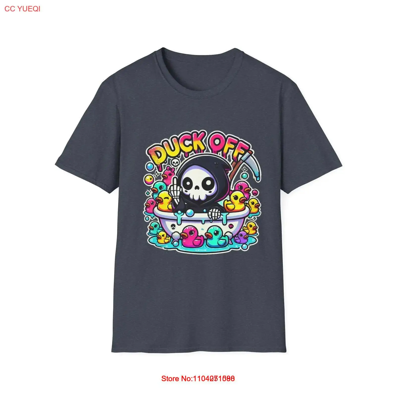 Футболка Duck Off Grim Reaper Забавная резиновая футболка с рисунком утки рубашка на