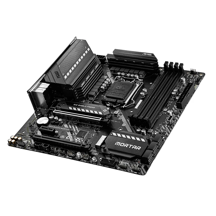 

MSI MA G B460M Mortar Gaming Motherboard mAT 10th Gen In tel Core LGA 1200 Socket DDR4 CFX Dual M.2 Slots USB 3.2 Gen
