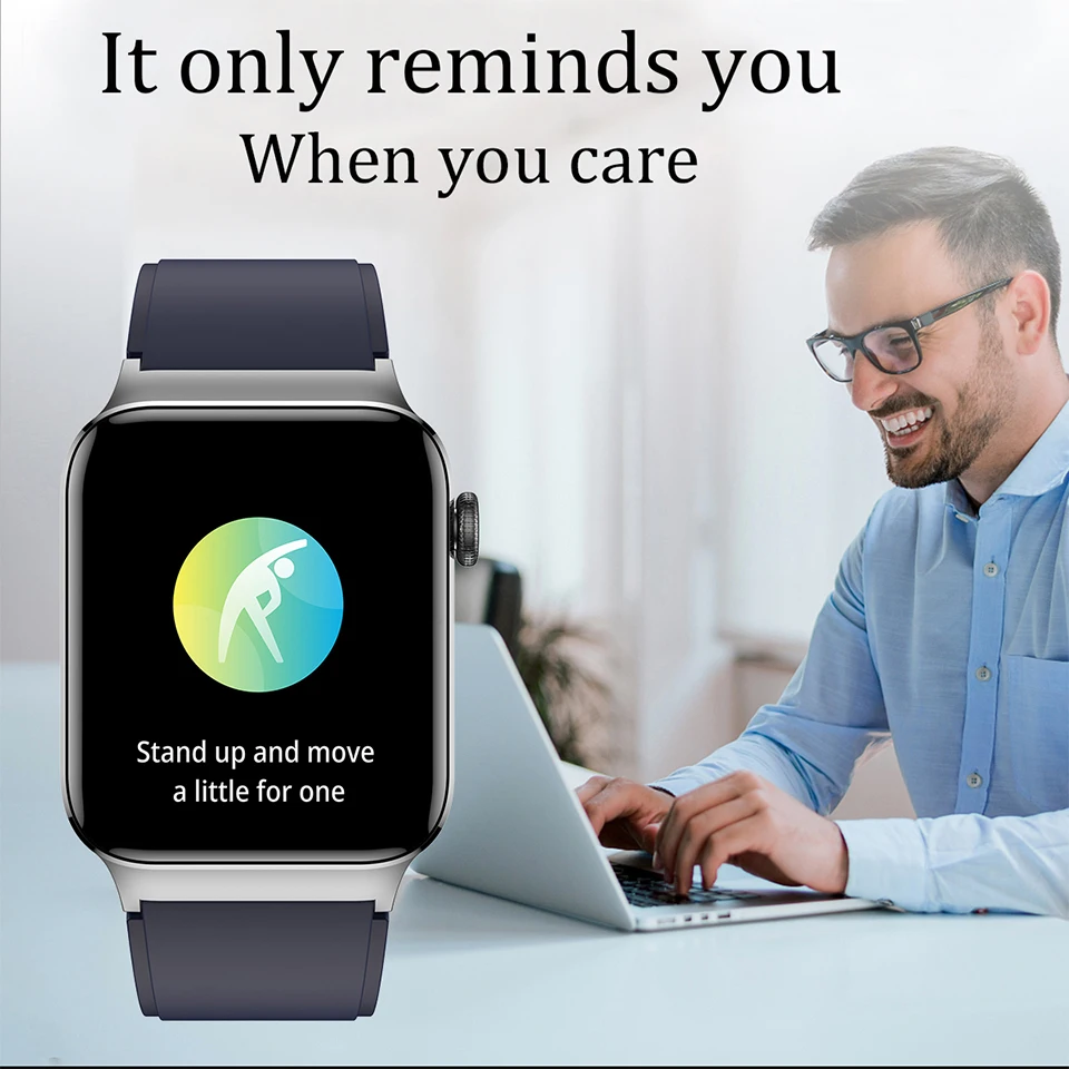 P-LUXURY 2023 New T50 Smart Watch 1.85''TFT Color Screen BT Call Voice Assistant Blood Pressure Heart Rate Touch Screen Watch