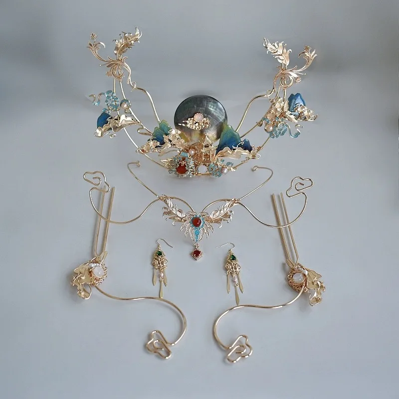 2024 китайский ретро Дуньхуан экзотический стиль головной убор с оленем древний