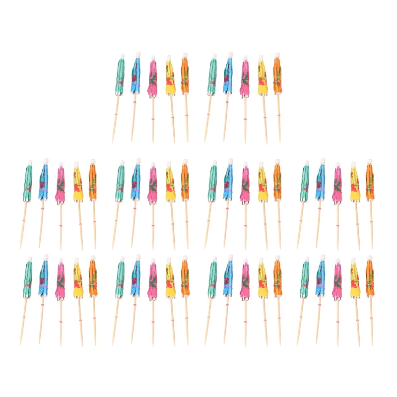 

HOT 50Xpaper Cocktail Parasols Umbrellas Party Wedding Supplies