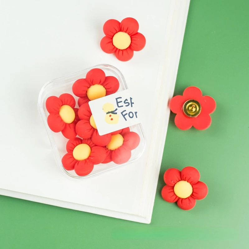 

6pc / Lot Flower Pins Nails Personalized Pins Cork Wall Pins Photo Pins I-beam Nails Office Supplies Korean Stationery