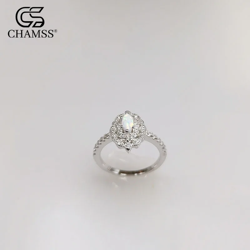 

S925 silver light luxury diamond inlaid oval ring European and American exaggerated design women's Australian gem ring