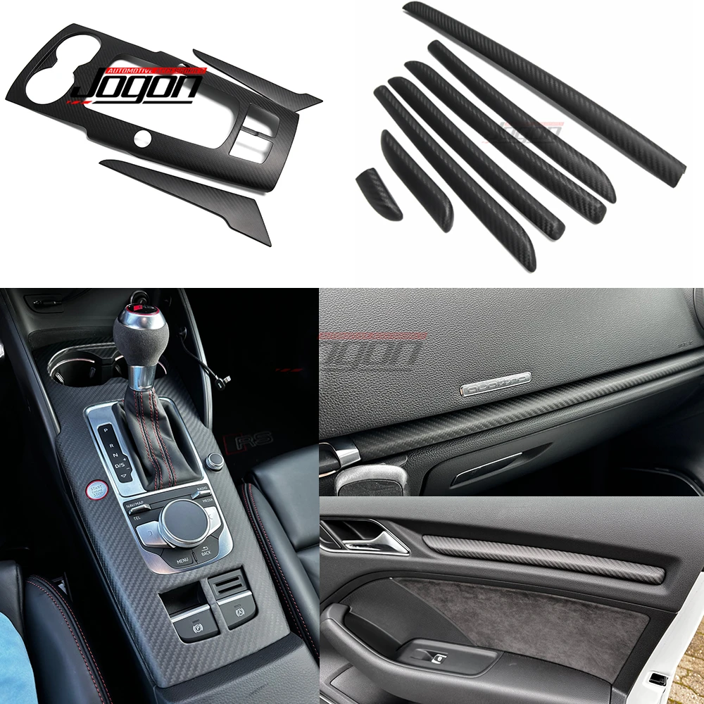 10 шт. матовое углеродное волокно для Audi A3 8V S3 RS3 2014-2018 Автомобильная внутренняя