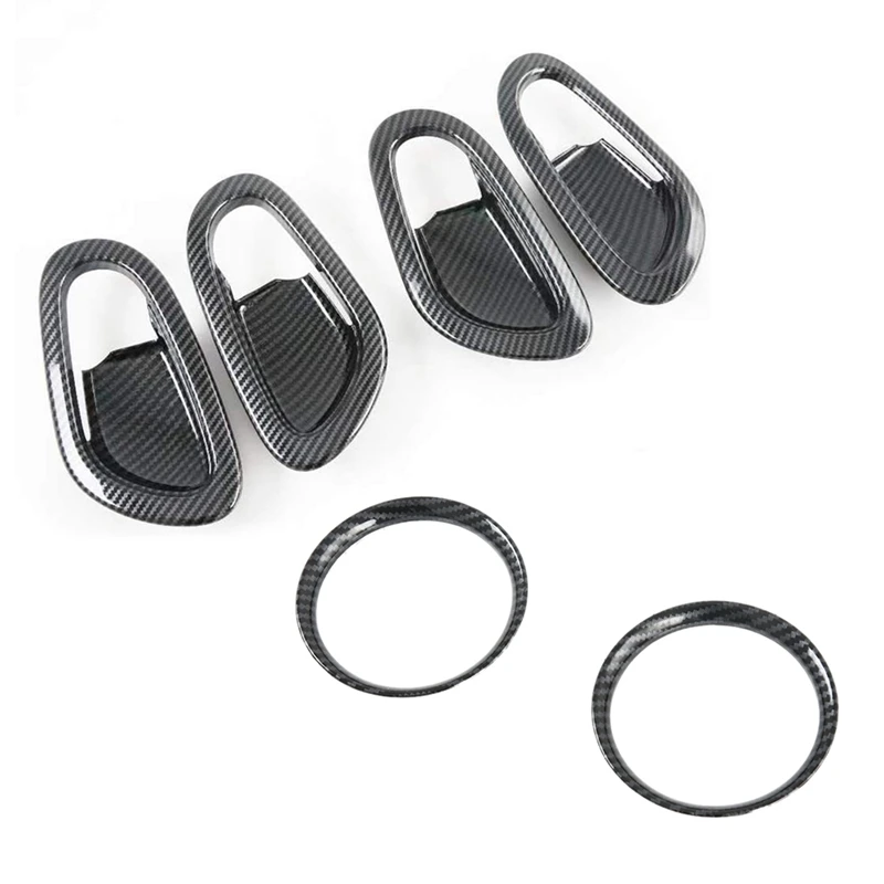 

For Nissan Navara NP300 2016-2021 Door Handle Bowl Protector Cover & Front Air Conditioner AC Outlet Vent Frame