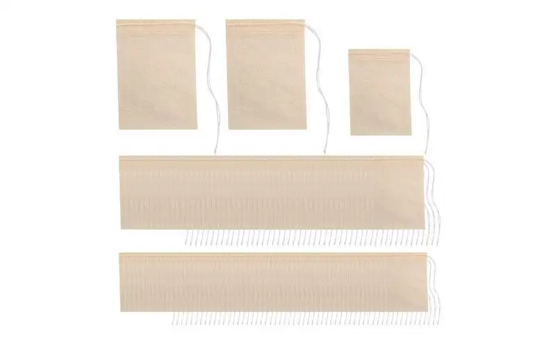 

Empty Tea Bags Food Cotton Drawstring Bag Strainer Disposable Tea Bags for Herb Loose Tea Unbleached Filter Bag supplies