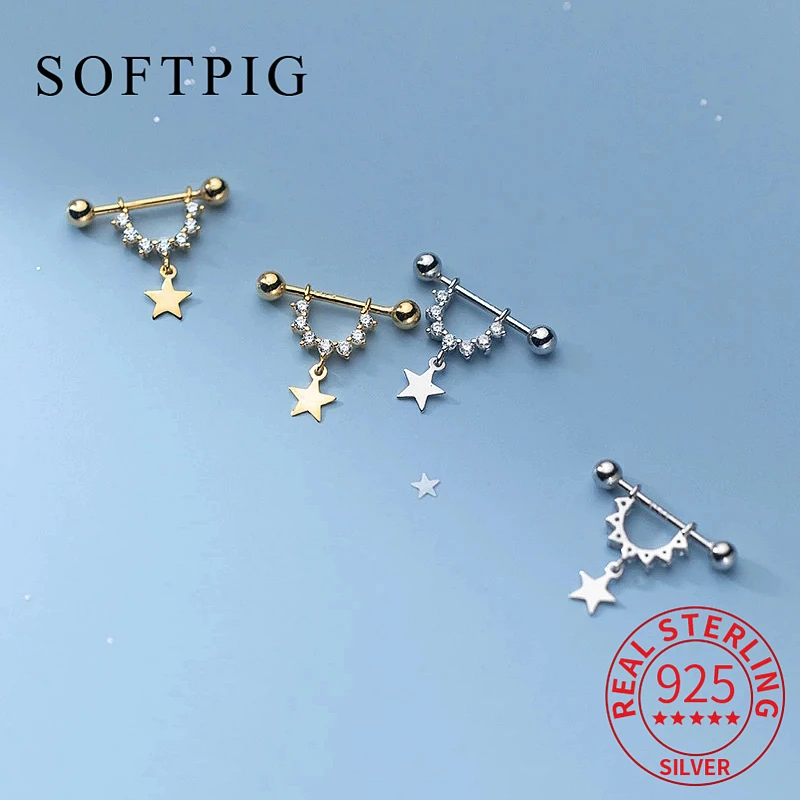 

Женские серьги-гвоздики из серебра 925 пробы, с цирконом