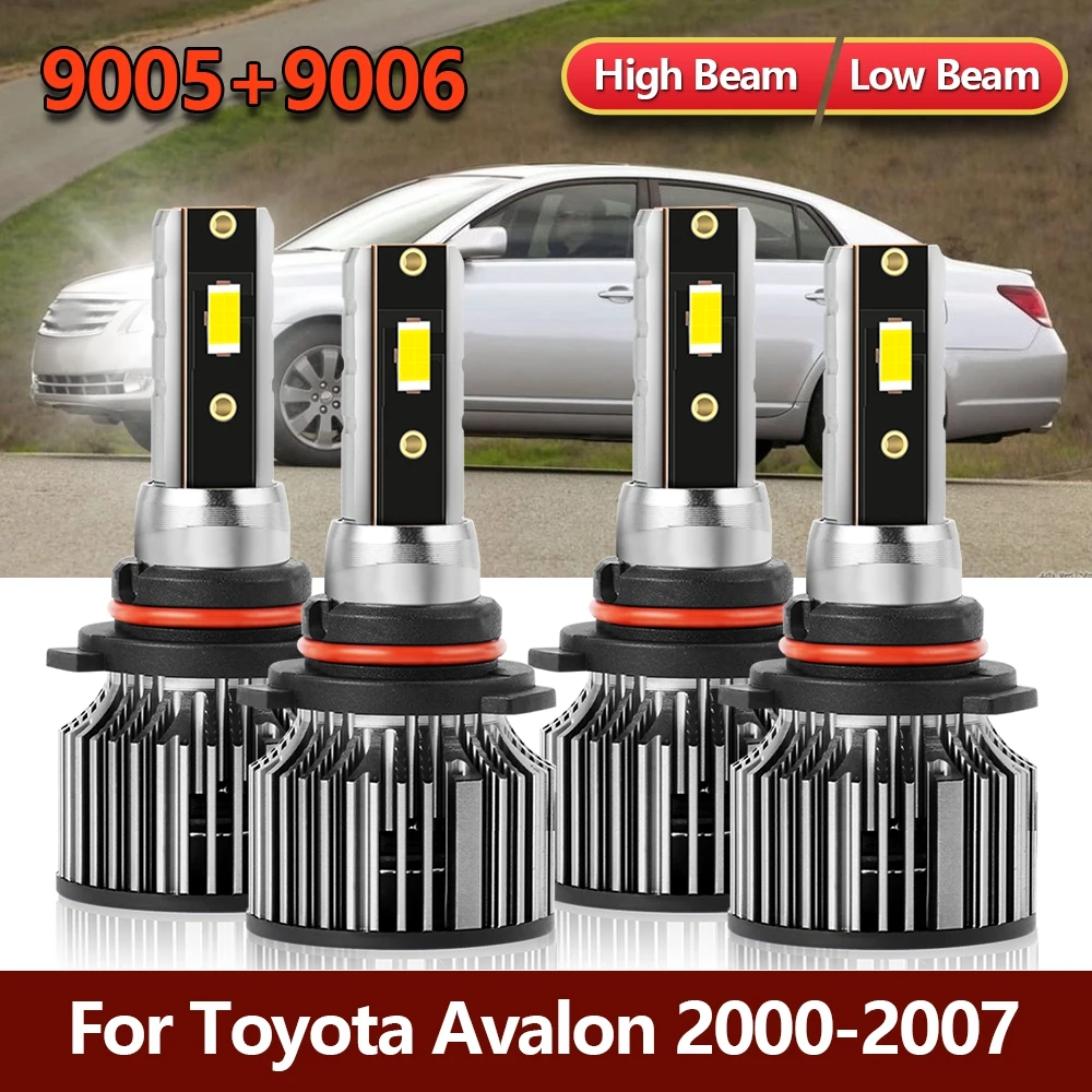 

Лампы для фар 4x светодиодный 9005 9006, яркие комбинированные лампы для Toyota Avalon 2000, 2001, 2002, 2003, 2004, 2005, 2006, 2007