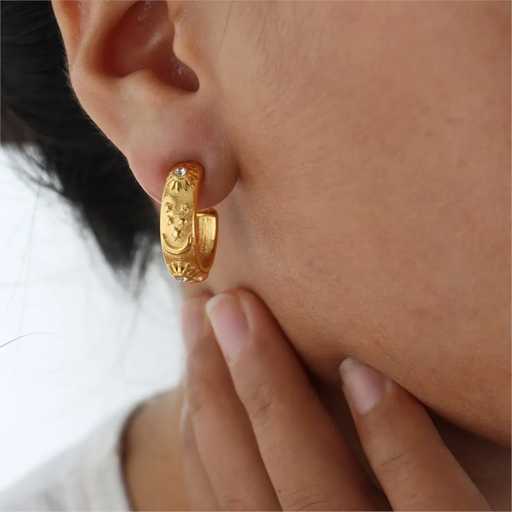 Открытый браслет-кольцо из нержавеющей стали позолоченные браслеты 18 карат