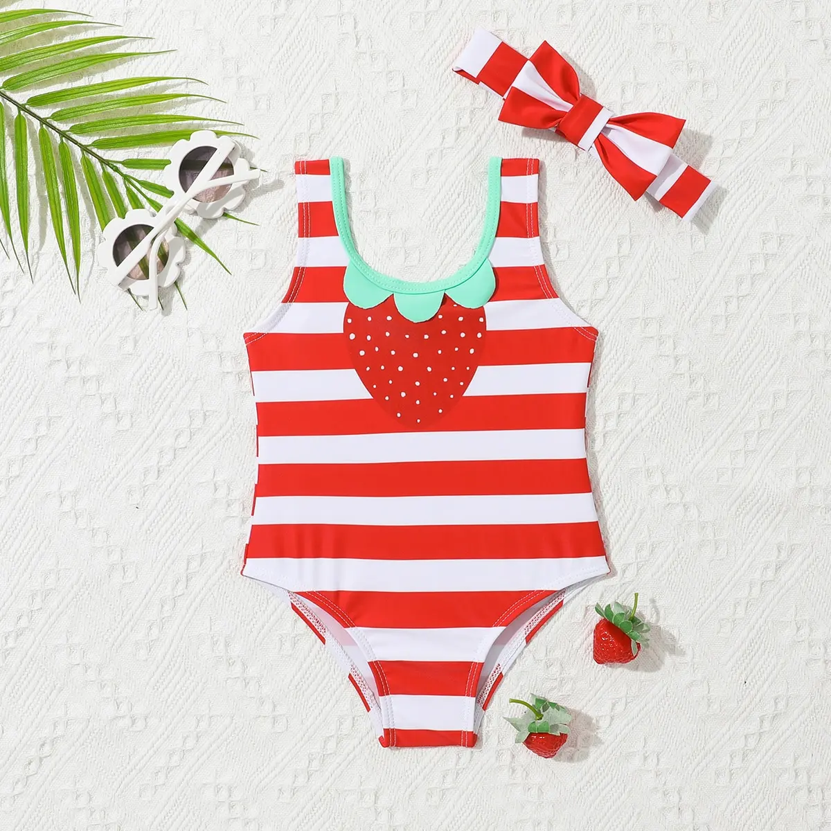 

9M-3Y Summer Baby Printing Swimsuit for Girls Skinny One-piece Beach Bikini Swimwear Cute Kids Swimming Outfits
