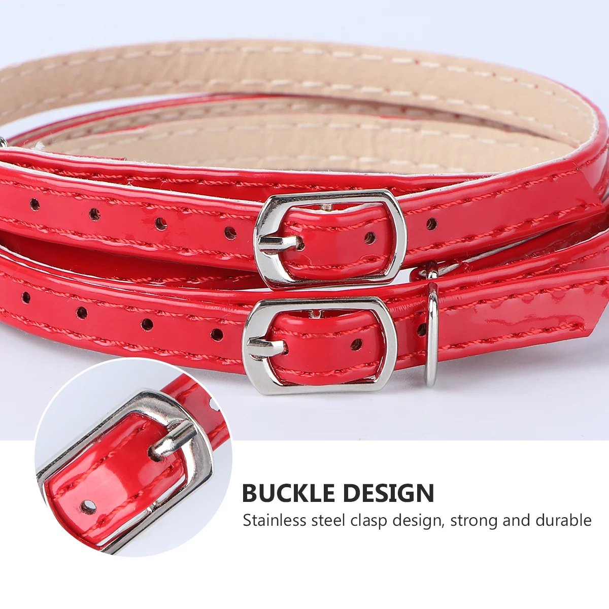 1Pair Cross Faux Shoe Straps Anti-Loose High Heel Ankle Straps