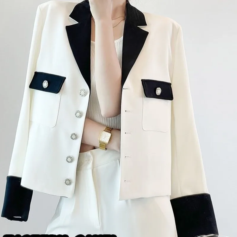 

Blazer Basic Lapel Office Work Long Sleeve Single-breasted Casual Elegant Professional Blazer Coats Chic Tops New 2023