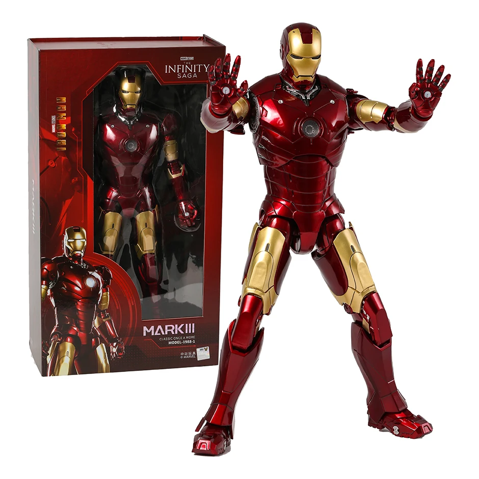 

ZD Toys Infinity SAGA Iron Man MK3 Mark III 14" Light Up Action Figure Figurine Collection Model Doll Toy Gift