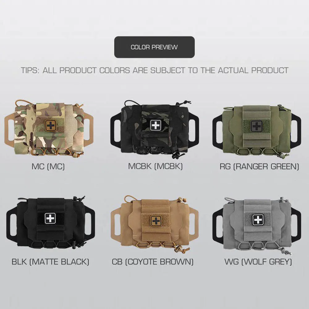 IFAK Pouch MOLLE Сумка для выживания Открытая аптечка Охота Кемпинг Тактическая быстрое развертывание Аварийные мужские поясные сумки (art.: 3920d05eb2633) - 3920d05eb2633