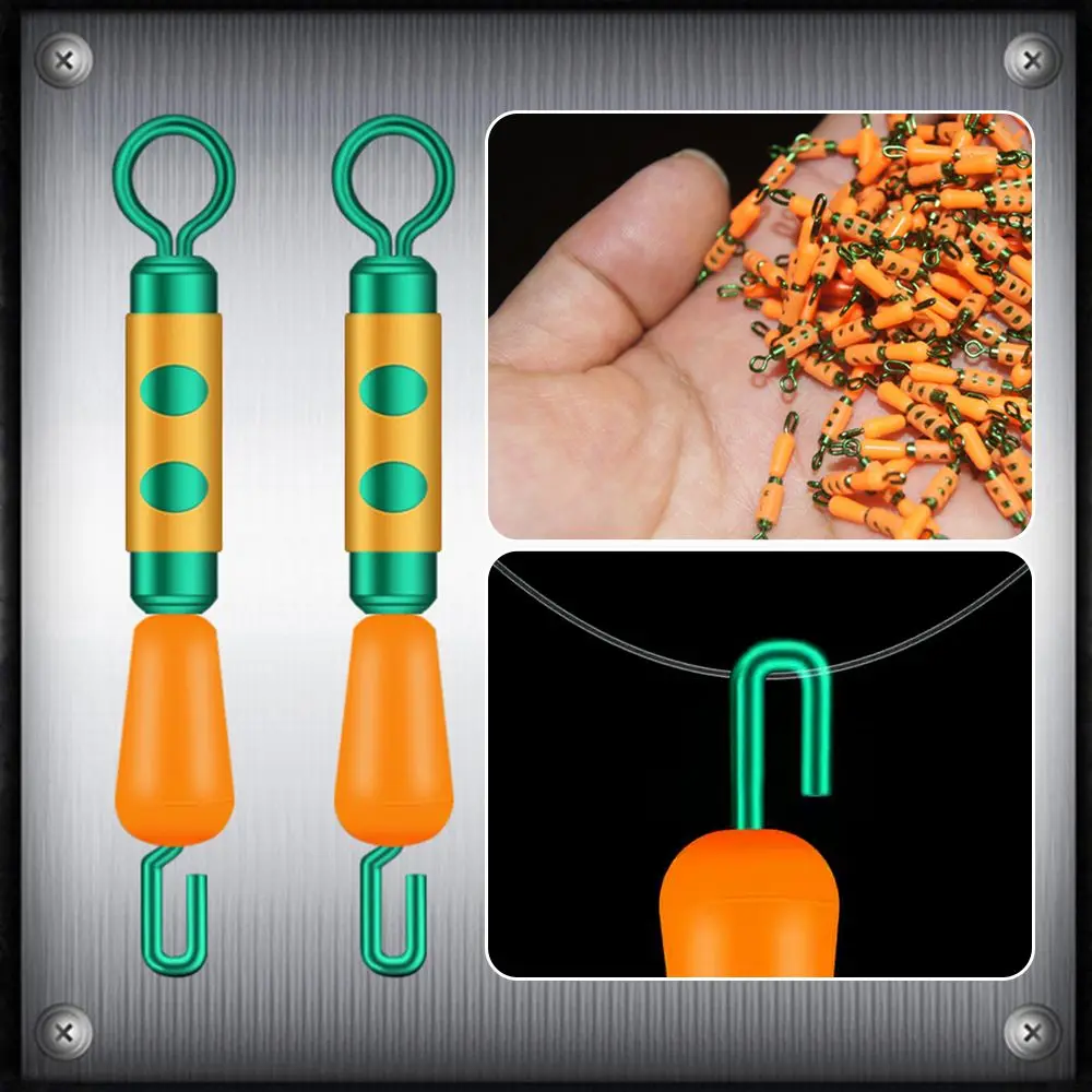 

Accessories Fishing Gear Unloading Force Splay Ring Silicone Swivel Wire Set Quick Opening Fishing Hook Connector