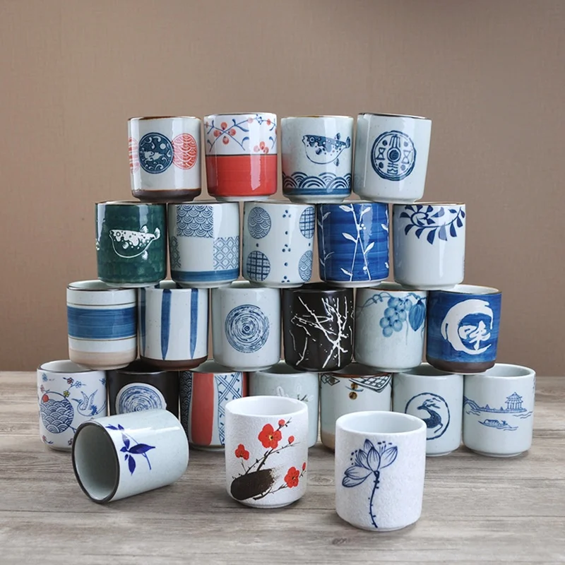 Японская керамическая чайная чашка подглазурь цвет высокая температура 1350