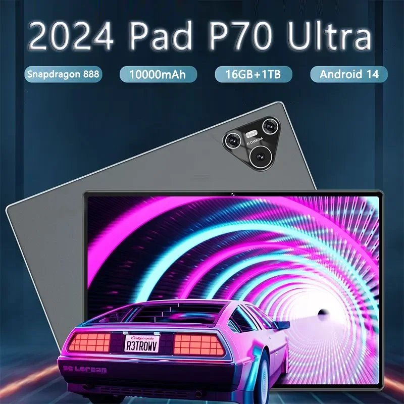 2024 Глобальная версия Pad P70 Pura Snapdragon 888 Планшетный ПК Android 14.0 ОЗУ 16 ГБ ПЗУ 1 ТБ 5G HD 4K