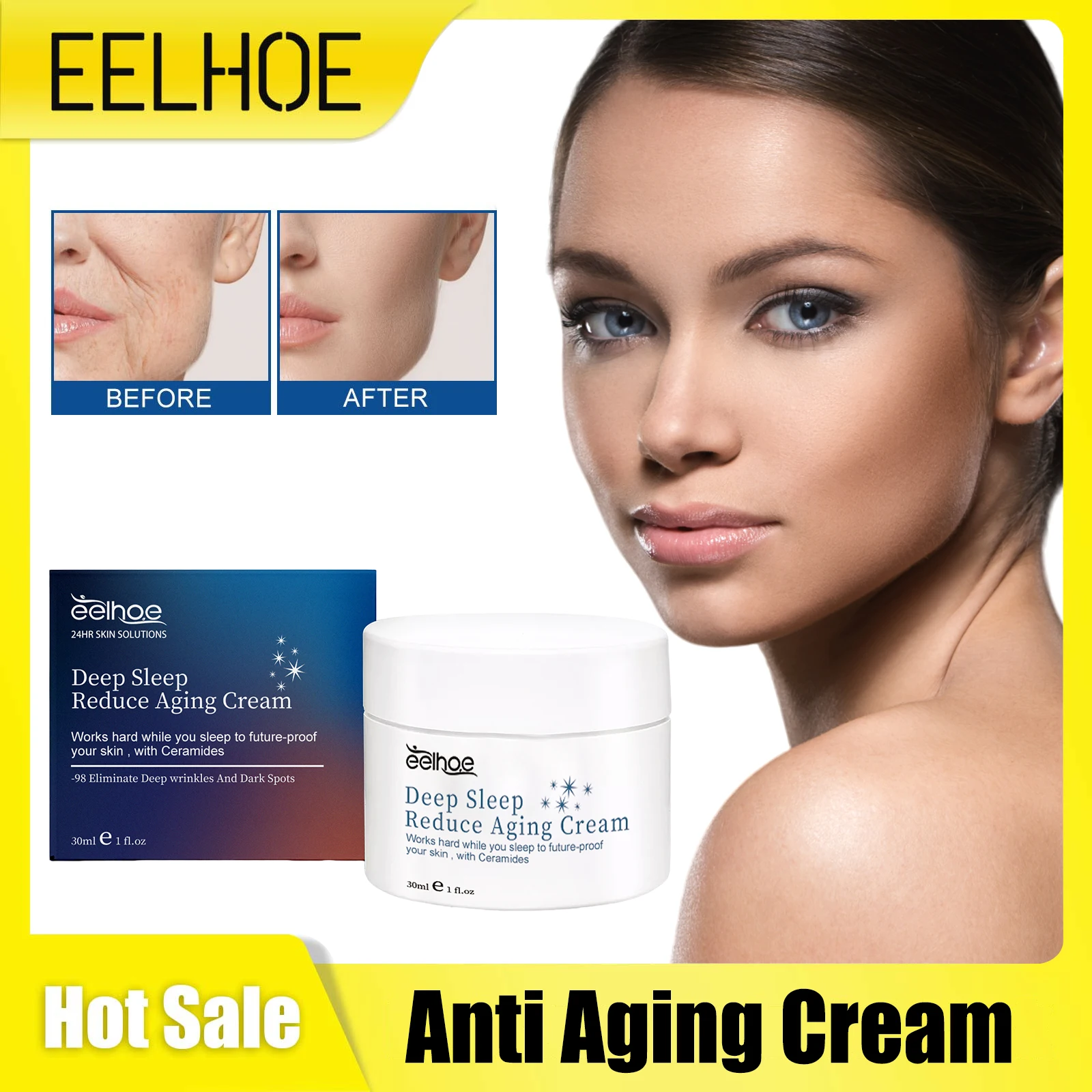 

Anti Wrinkles Cream Firming Lifting Moisturize Brightening Tightening Smooth Whitening Reduce Aging Sleep Fade Fine Lines Cream