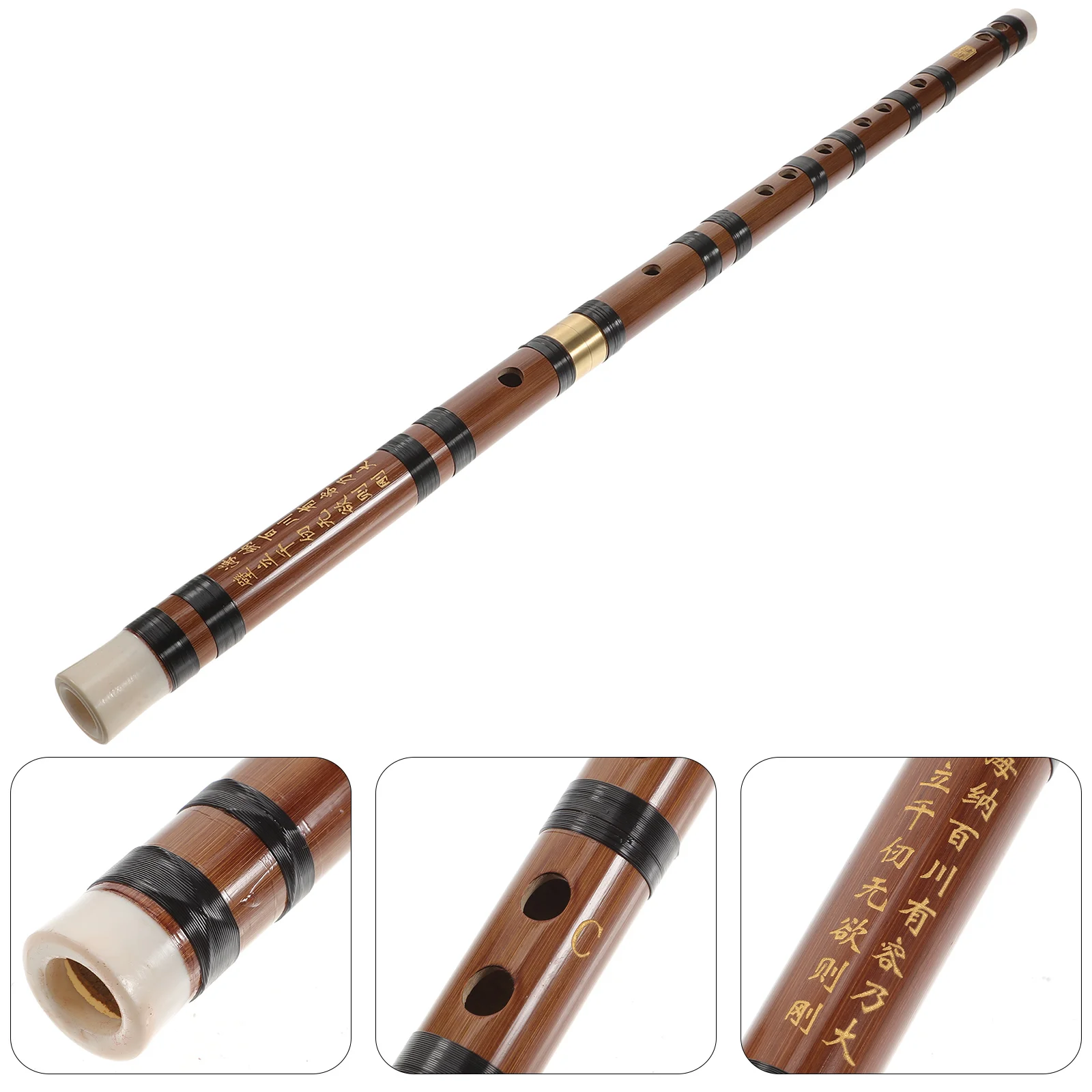 

Childrens Toys Two-section Flute Classic Chinese Musical Instrument Practical Flauta Playing Supply Bamboo Creative