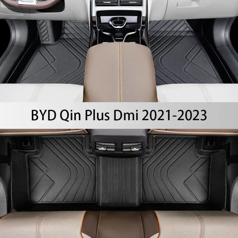 

Автомобильные коврики TPE на заказ для BYD Qin Plus 2021 2022 2023, водонепроницаемый ковер, аксессуары для салона автомобиля