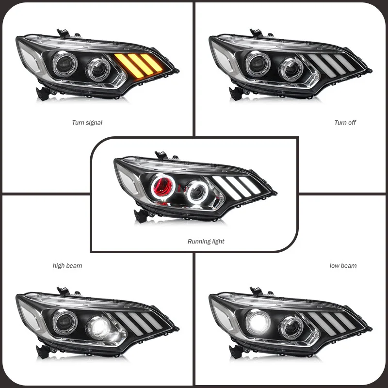 Для Honda FIT/JAZZ 2014-2019 автомобильные аксессуары фара в сборе дневные ходовые огни