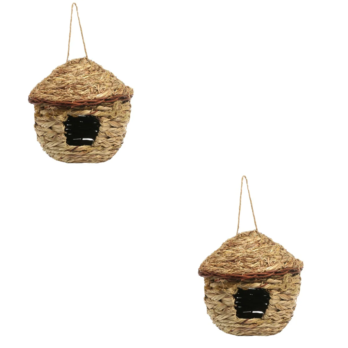 

Birdfor House Hummingbird Gifts Straw Houses Birdhouse Outside Outdoors Pets Small Kit Birds Weaving Lover Parakeets Hanging