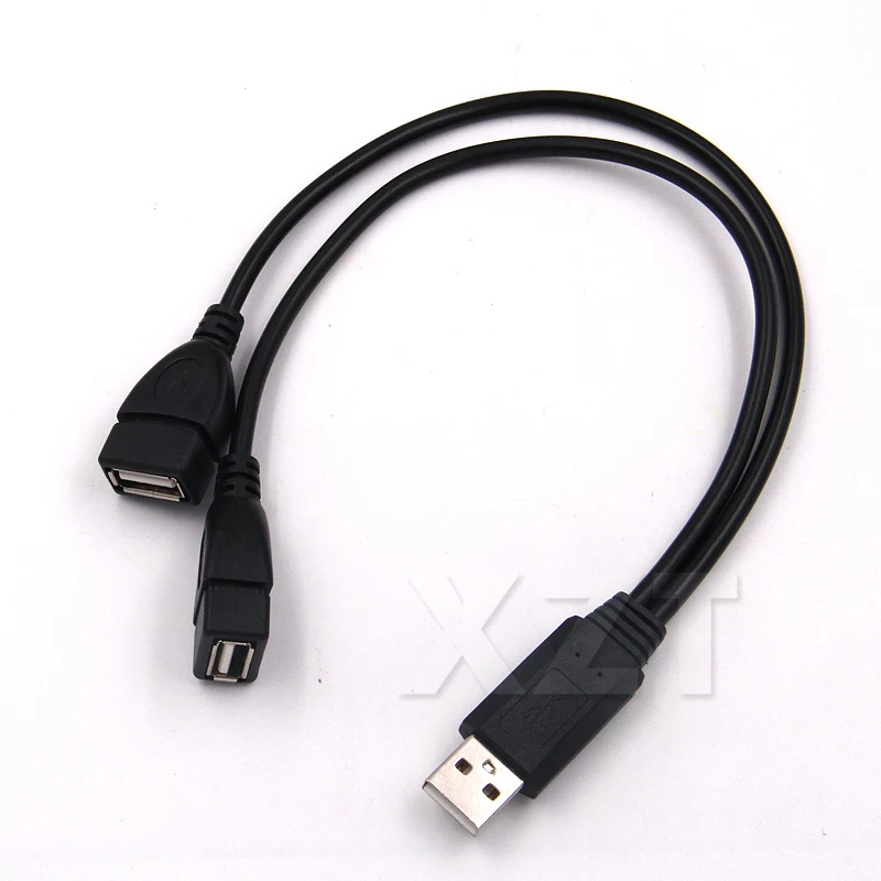 USB 2 0 A 1 штекер на двойных гнезда адаптер питания для передачи данных Y-образный