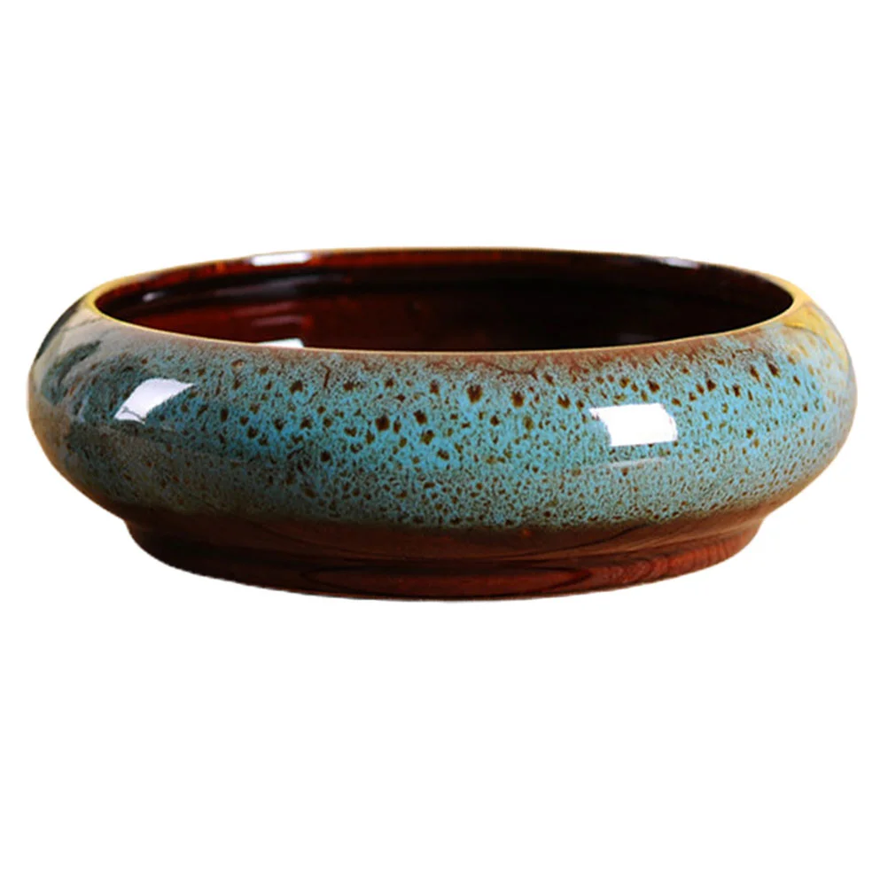 

Pot Flower Ceramic Succulent Pots Planter Hydroponic Container Flowerpotglazed Decorative Bonsaicenterpiece Table Style Retro