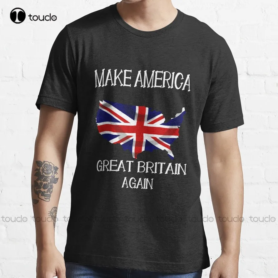 

Make America Great Britain Again Funny Uk Us T-Shirt Trending T-Shirt Baseball Shirts Fashion Creative Leisure Funny T Shirts