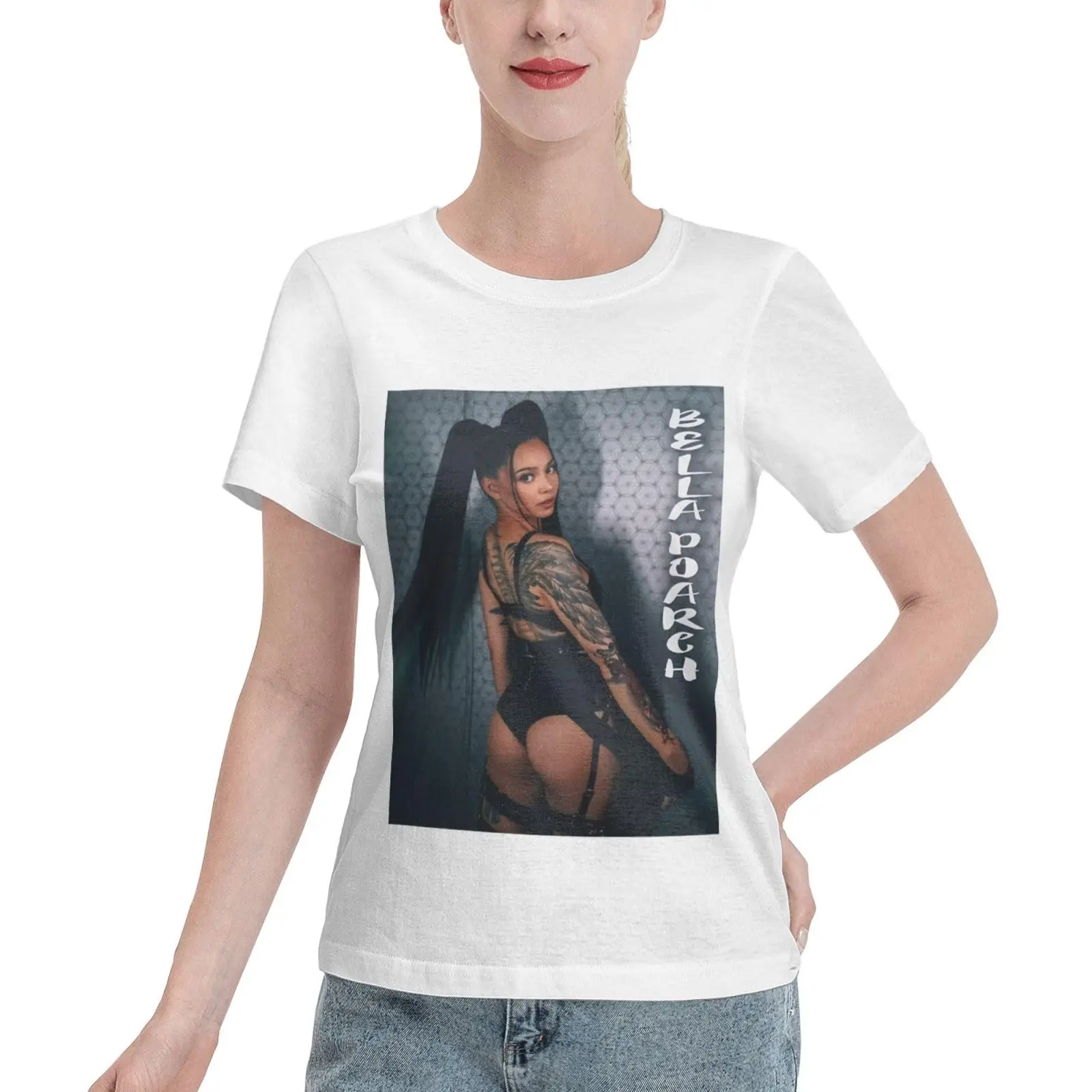 Рубашка Bella Music Poarch женские летние рубашки с коротким рукавом и круглым вырезом