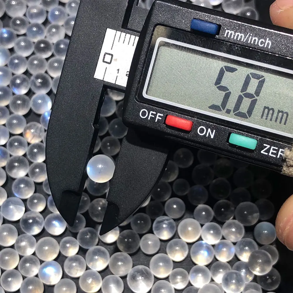 

Натуральный лунный камень шарик голубой