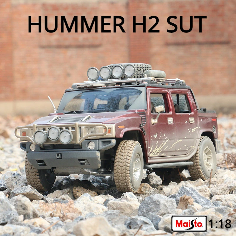 

Maisto 1:18 Hummer H2 SUT Alloy Car Model Diecast Metal Toy Off-Road Vehicle Car Model High Simulation Collection Childrens Gift