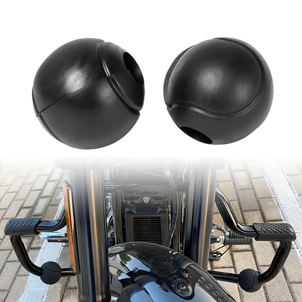 

For Harley Honda Yamaha Bobber Custom Motorcycle 22-32mm Tube Bars Anti Fall Crash Bar Guard Ball Frame Slider Rubber Protector