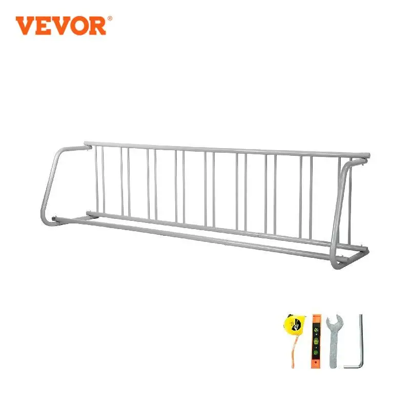 VEVOR Floor Bike Rack 9 Holders/ 10 Holders Single-side / Dual-side Storage Stand For Garages Streets Yards  Steel Tube Frame