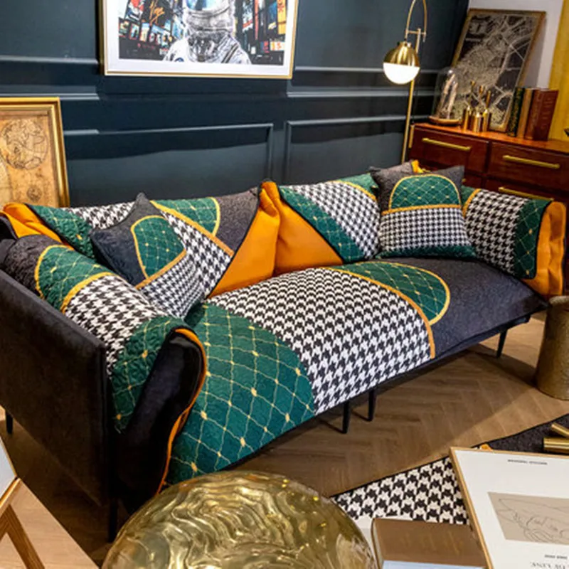 

Summer Waterproof Sofa Cushion Suitable For Living Room U-shaped Chaise Longue Armchair Chair Cover Modular Sofa 1/2/3 Seats Pad