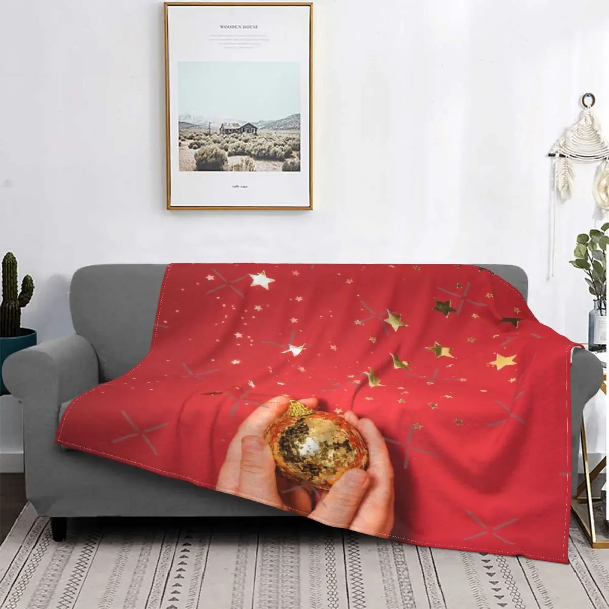 

Manta a cuadros de Anime para mujer, colcha dorada para la cama, manta de lana a cuadros en el sofada