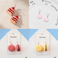 lovely dessert dangle earrings for women teens girls 2021 trend cute sweet resin plastic earrings party fashion jewelry