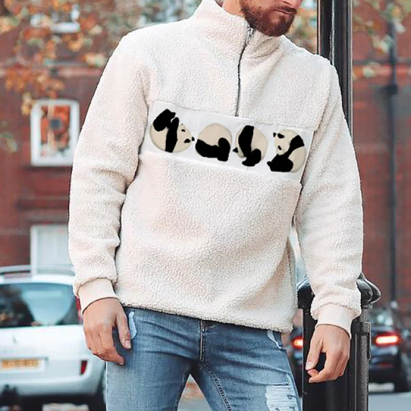 

Autumn and Winter Popular Fleece Fleece Sweater Men's Hooded Loose Trendy Top