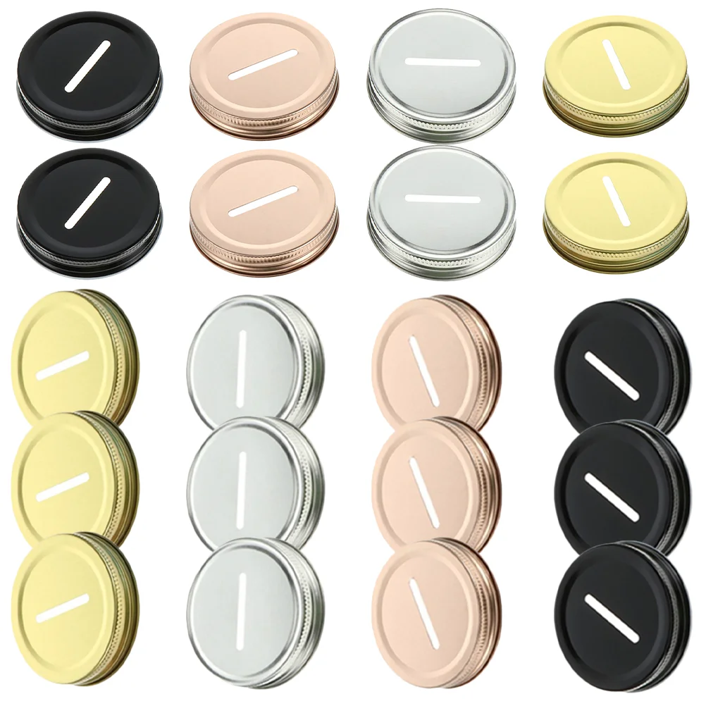 

20 Pcs Mason Piggy Bank Lid Change Storage Jar Lids Leakproof Covers Metal Coins Caps Practical Canning Sealing Jars