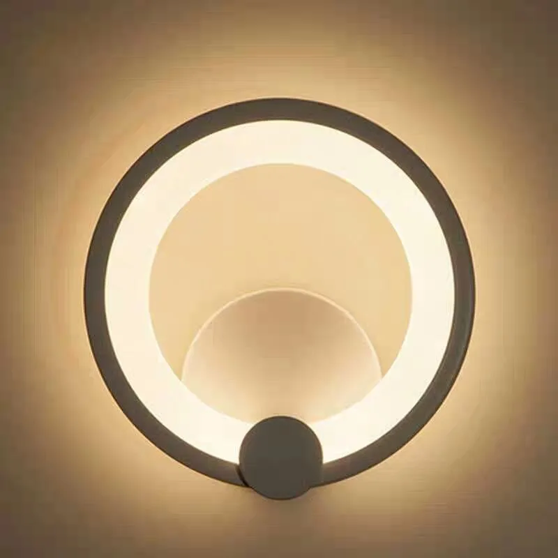 

New LED Wall Lights Round Light Bedroom Bedside Living Room Stairs Hallway Decorate Lusters Lighting Indoor Wall Lamp AC100-277V