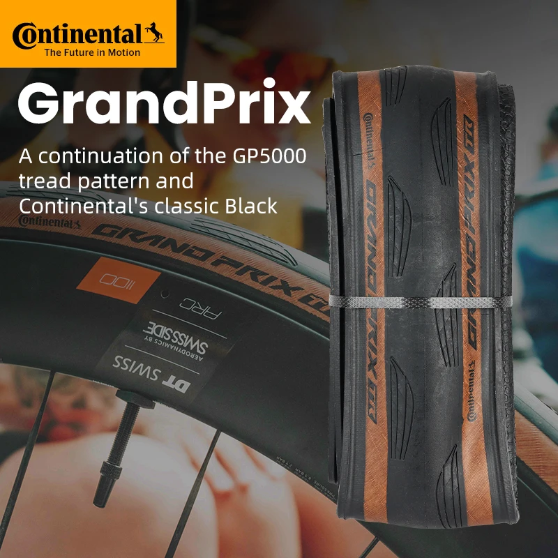 Фото Шина для шоссейного велосипеда Continental Grand Prix, противопрокольная бескамерная/трубчатая шина 700x25C/28C/30C/32C, черные шины для шоссейного велосипеда Chili №1