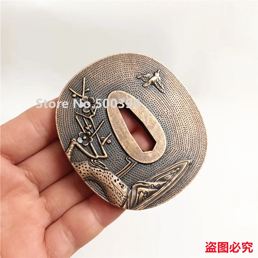 Unique A Set Alloy Fittings Tsuba Menuki Fuchi Kashira Seppas For Japanese Sword Samurai Katana Parts Guard