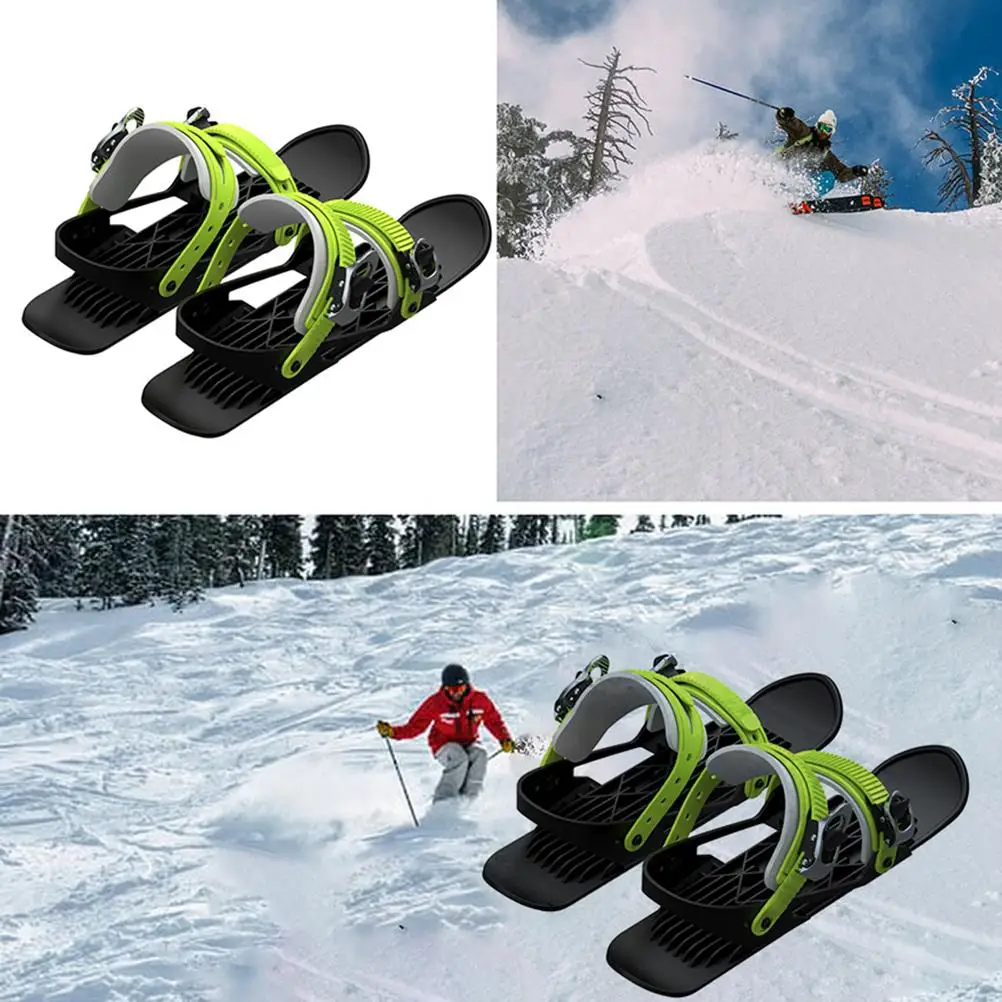 Мини-лыжные коньки для снега регулируемые зимние лыжные туфли короткие