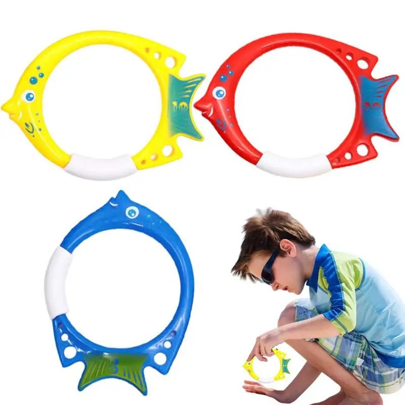 

Diving Pool Toys Fish Rings For Diving Pool Swim Training Toys Diving Aid Gift Set Kids Pool Toys For Fun Sinking Toys Game