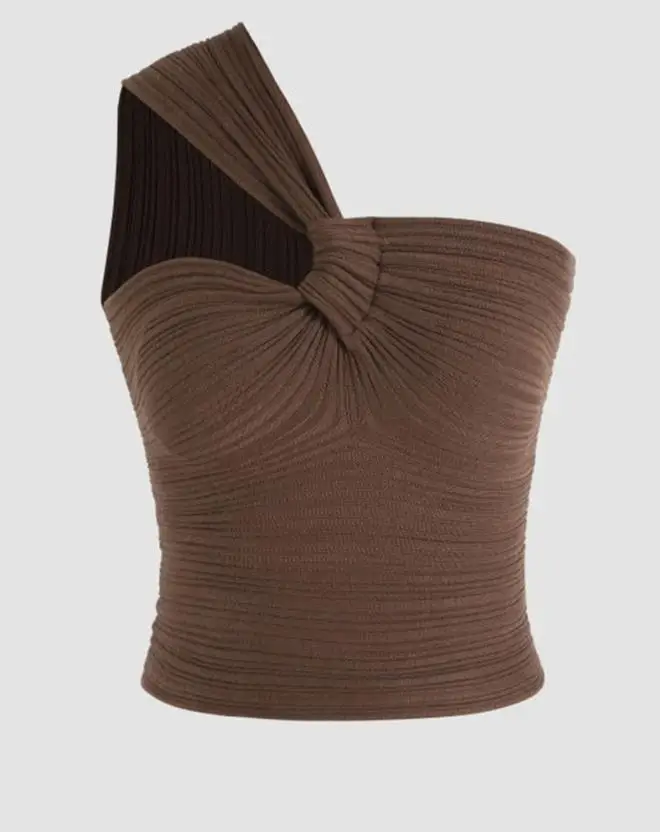 

Fashion New Women's Top 2023 Spring and Summer Basic Y2K One Shoulder Sleeveless Twisted Fold Versatile Women's Sexy Tank Top