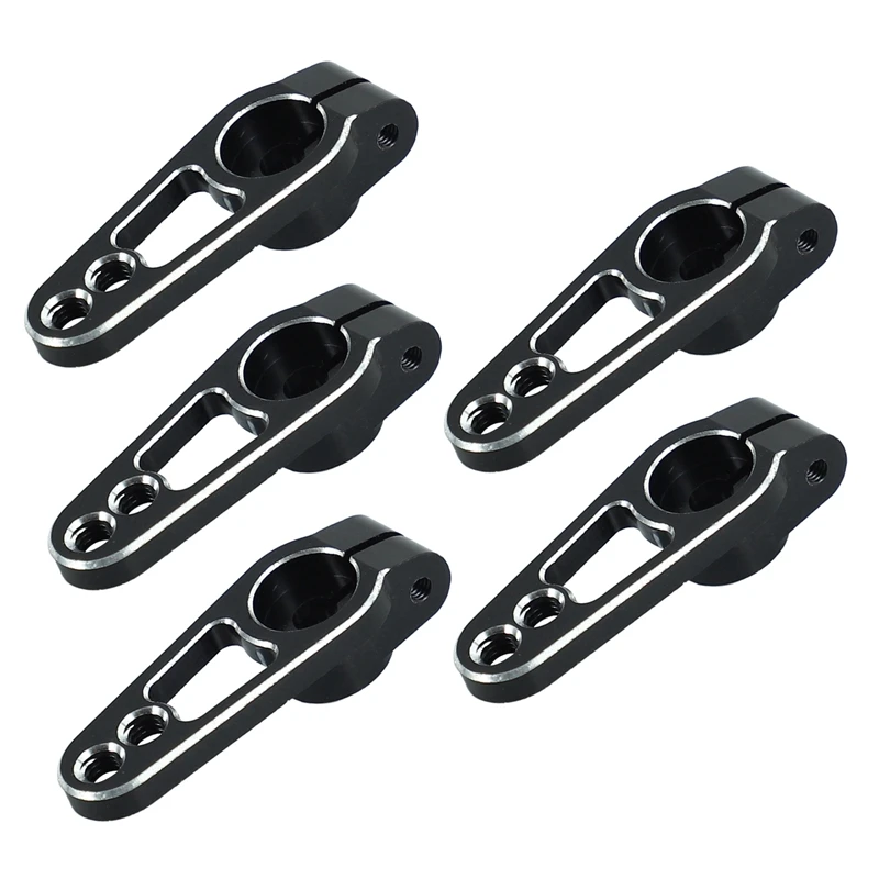 

5PCS Aluminum Alloy 25T 31Mm Steering Servo Arm Horn For RC Car Crawler Parts,Black