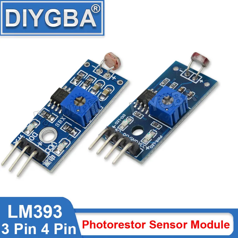 

1 шт., 3-контактный 4-контактный фоторезистор LM393 светильник светочувствительный датчик, модуль Arduino, Набор для творчества
